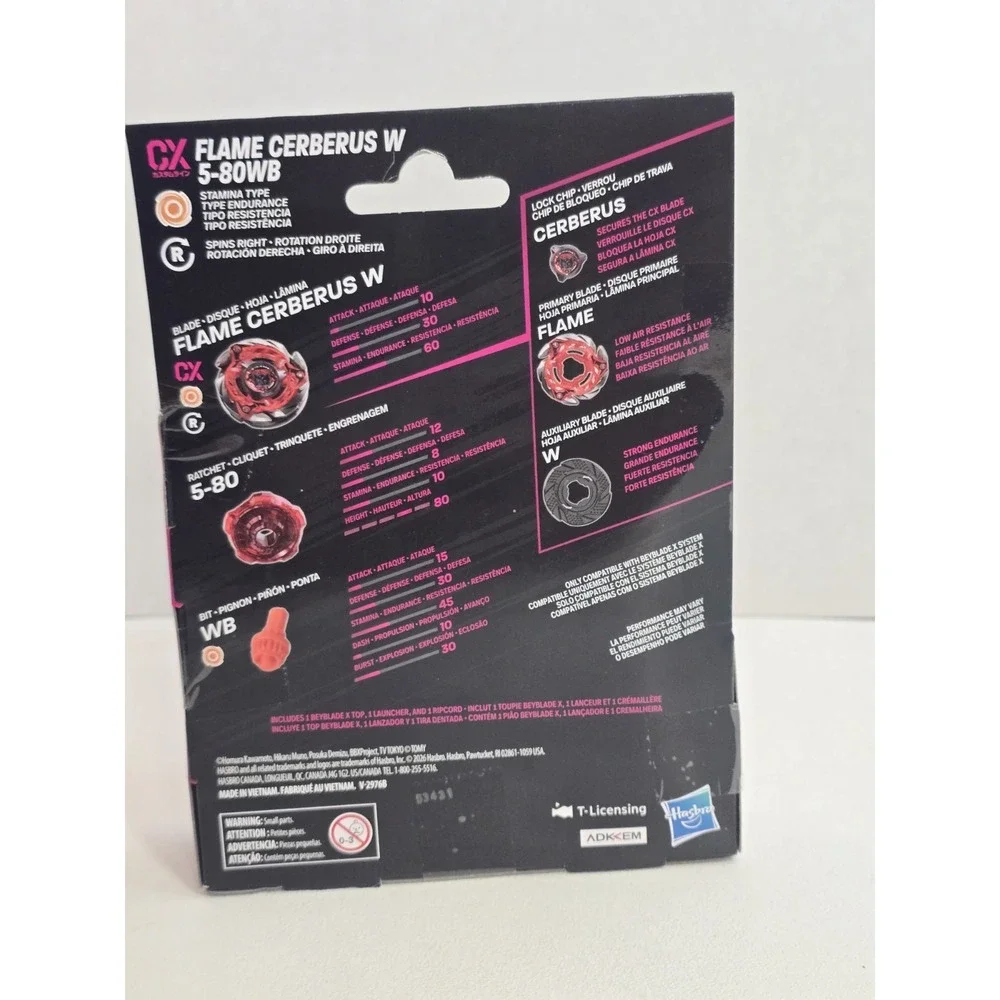 Takara Tomy Beyblade X Flame Cerberus W 5-80WB Starter Pack